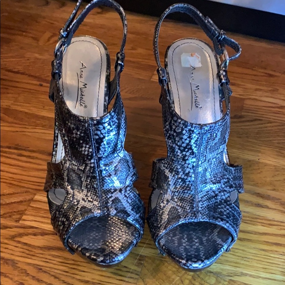 Snake print heels